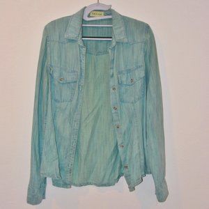 Cloth & Stone (Anthropologie) Blue Fitted Button Down M